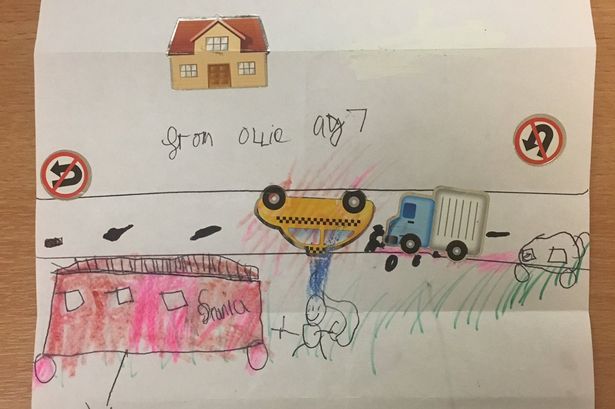 615x409 Little Boy's Heartbreaking Drawing After He Was Involved In Fatal - Crash Drawing