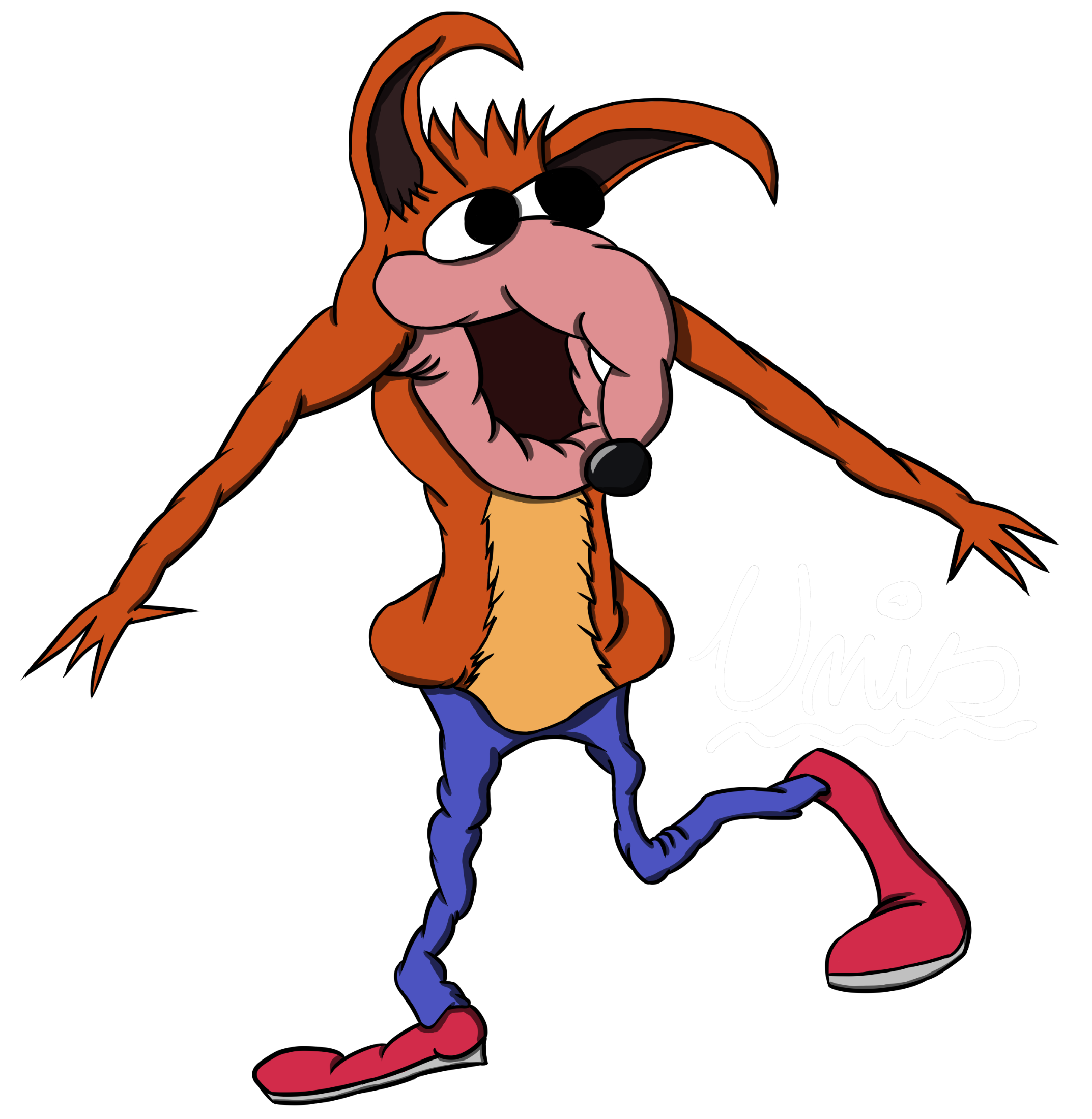 2146x2200 Made A Cute Little Crash Drawing Crashbandicoot - Crash Drawing