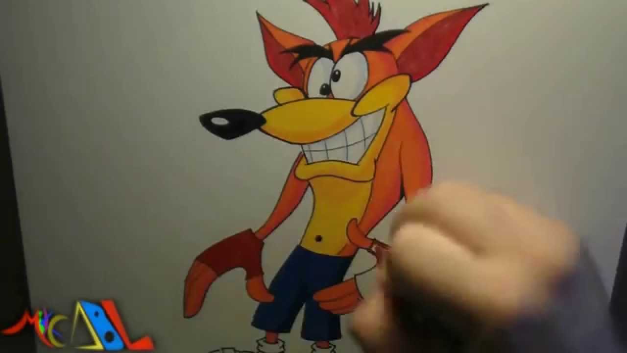 1280x720 Snappy Drawing Crash Bandicoot - Crash Drawing