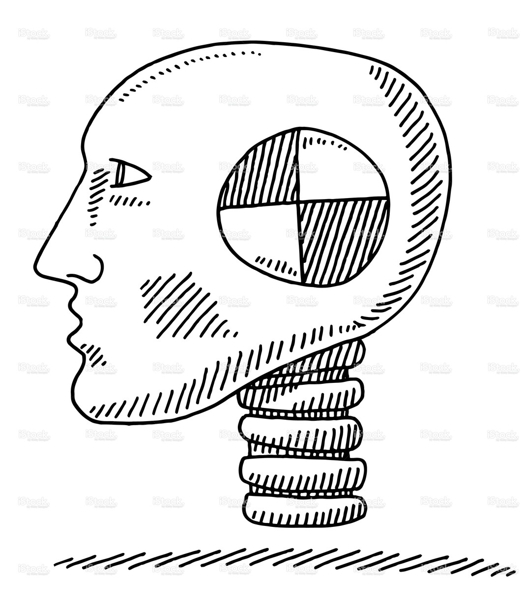 1060x1235 Stock Illustration Crash Test Dummy Head Side View - Crash Drawing