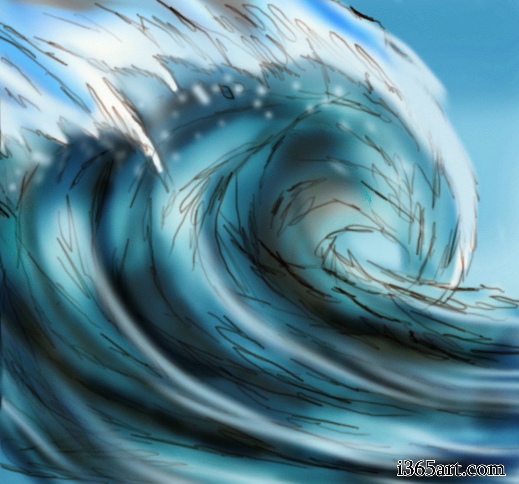 Crashing Waves Drawing at Explore collection of