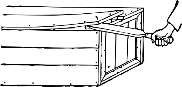 600x287 prying open crate clip art free vector in open office drawing - Crate Drawing
