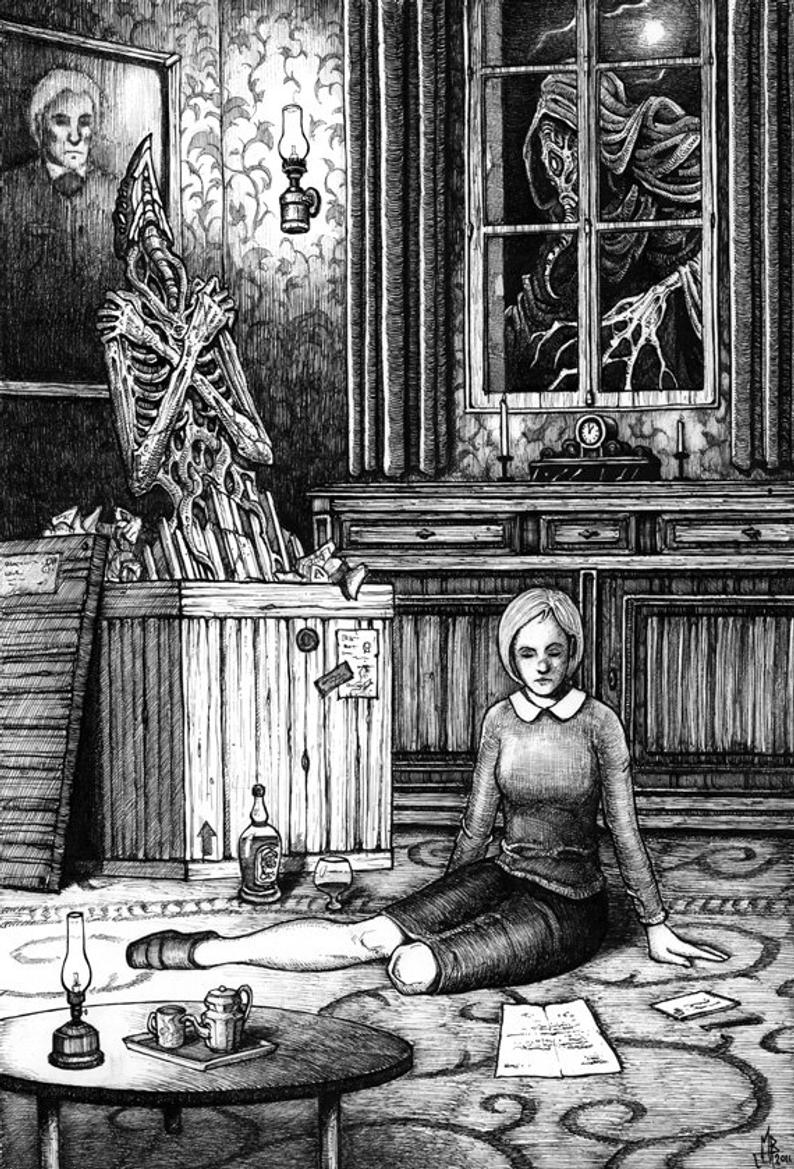 794x1169 The Crate Ink Drawing Etsy - Crate Drawing