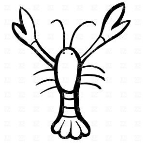 300x300 crawfish border transparent png clipart free download - Crawdad Drawing