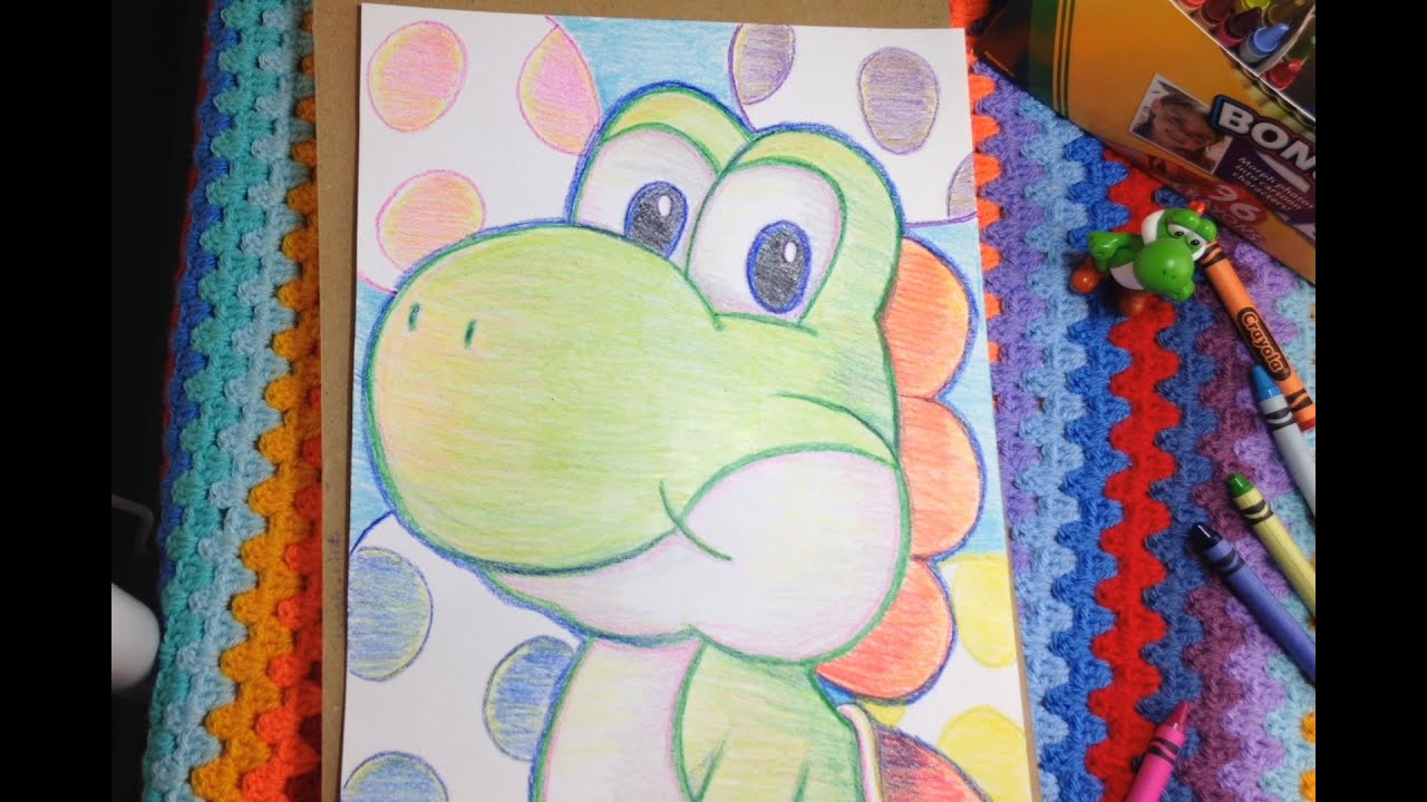 1280x720 yoshi! - Crayola Crayon Drawing