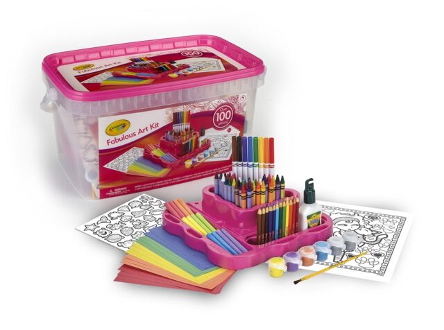 640x476 crayola fabulous art kit for coloring drawing and painting ebay - Crayola Drawing