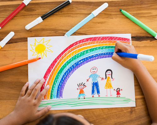 500x400 rainbow marker drawing b - Crayola Marker Drawings