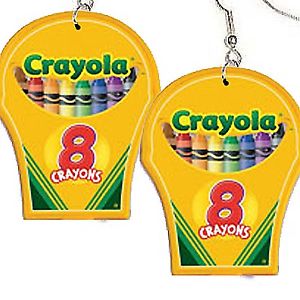 300x300 funky big crayola crayon box earrings art drawing school teacher - Crayon Box Drawing