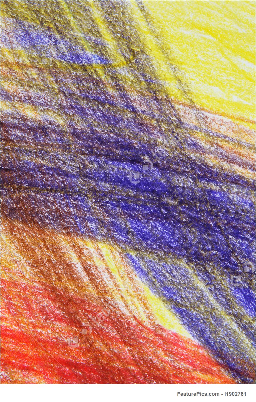 866x1360 Photo Of Abstract Multi Coloured Crayon Drawing - Crayon Drawing