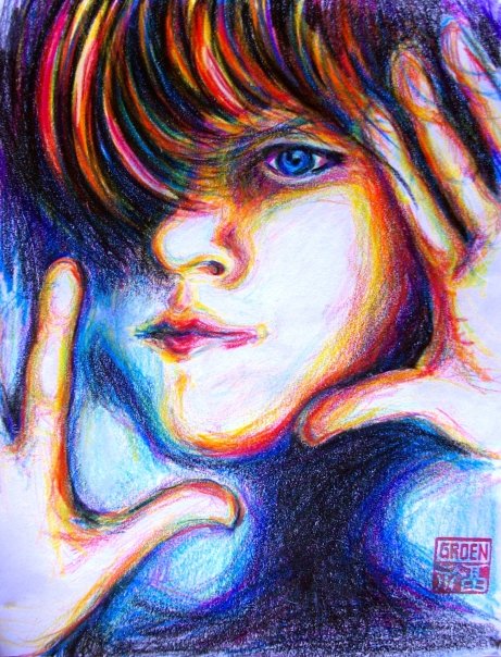 461x604 Crayon Portraits - Crayon Drawings Artwork