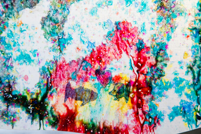 680x453 Melted Crayon Stained Glass Art With Drawings - Crayon Drawings Artwork