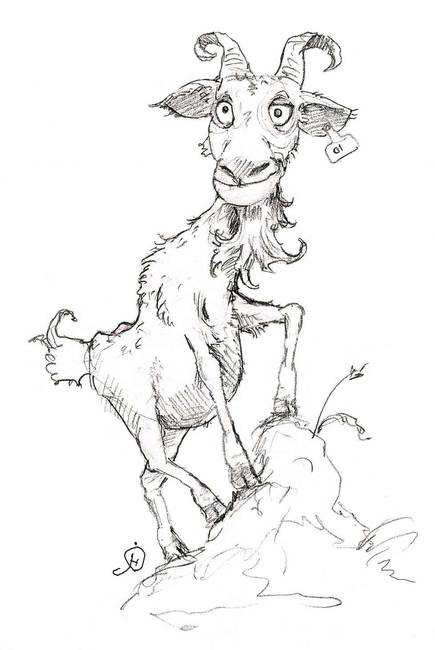 435x650 stunning goats colored pencil drawings and illustrations - Crazy Animal Drawings