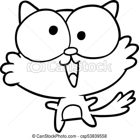 450x450 cute line drawing of a crazy cat - Crazy Cat Drawing