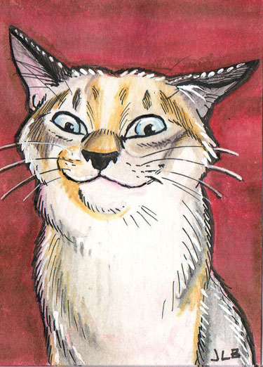 375x522 cats james l barry - Crazy Cat Drawing