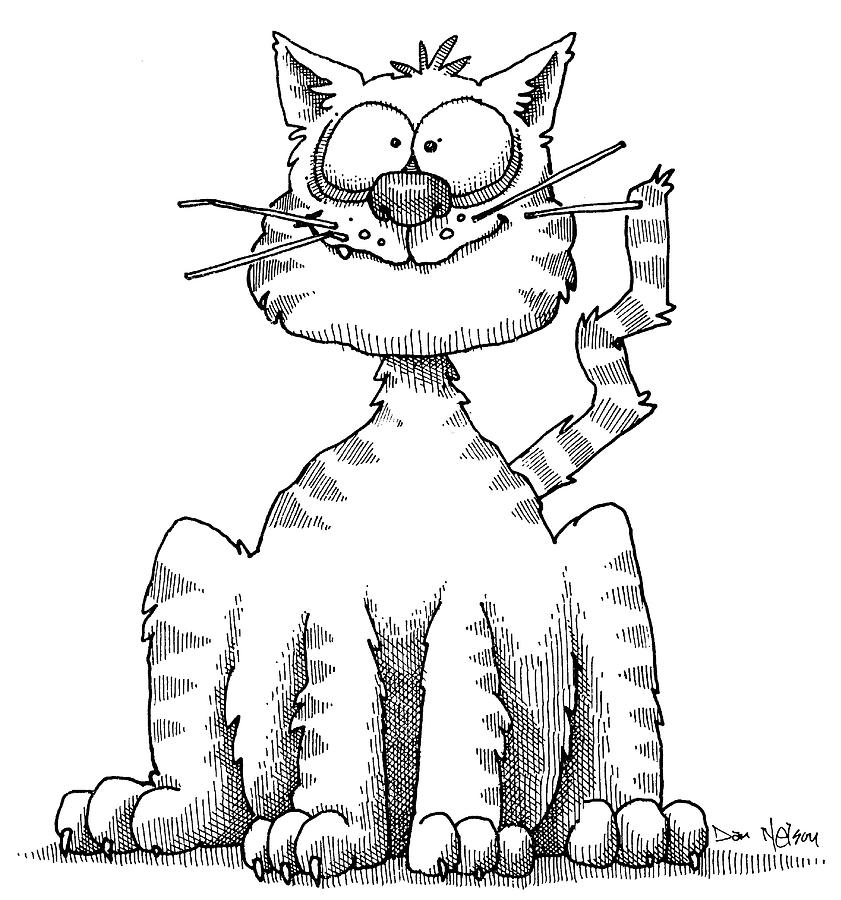 841x900 crazy cat drawing - Crazy Cat Drawing