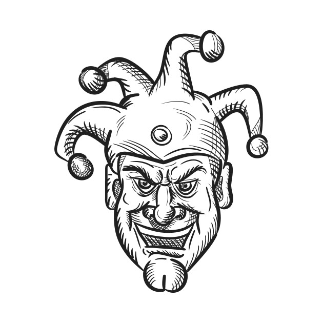 630x630 crazy medieval court jester drawing - Crazy Drawing Designs