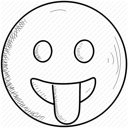 512x512 crazy, emoji, face, naughty, out, smiley, stuck, tongue icon - Crazy Face Drawing