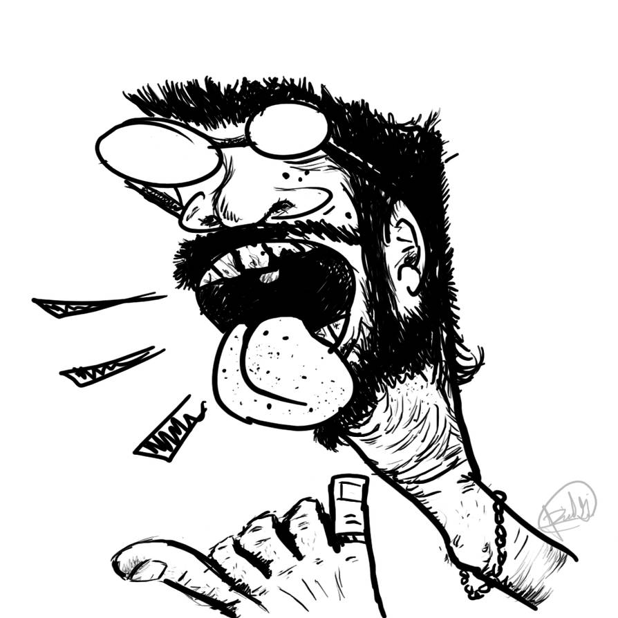 894x894 Crazy Guy - Crazy Guy Drawing