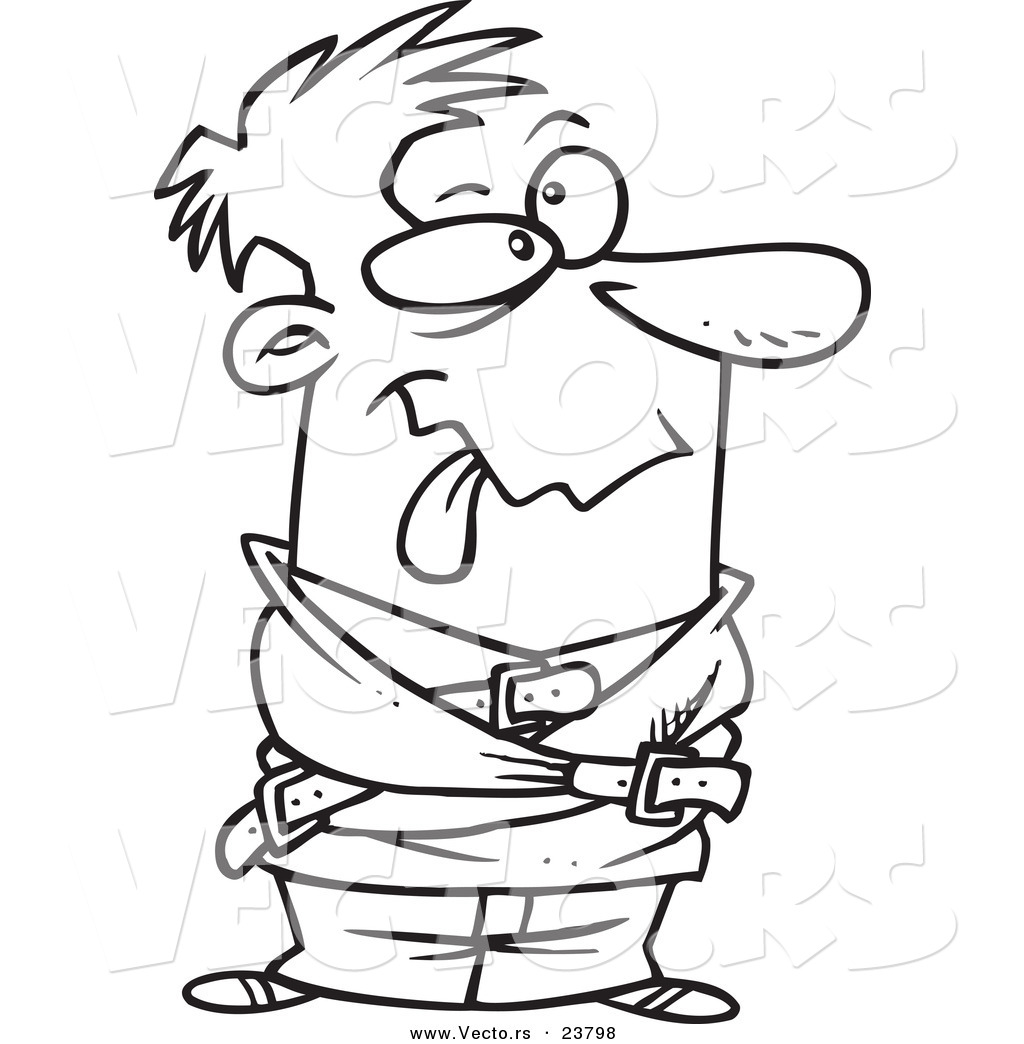 1024x1044 Vector Of A Cartoon Looney Guy In A Straight Jacket - Crazy Guy Drawing