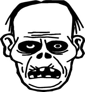 279x300 Crazy Guy Frankenstien Zombie Decal Sticker Vinyl Graphic Ebay - Crazy Guy Drawing