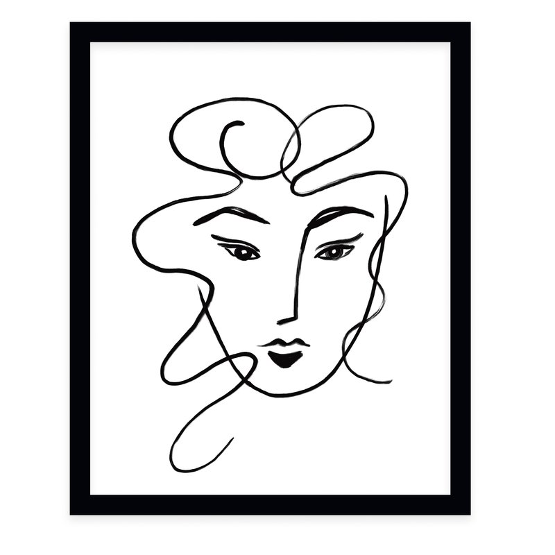 800x800 winston porter 'crazy hair' framed drawing print wayfair ca - Crazy Hair Drawing