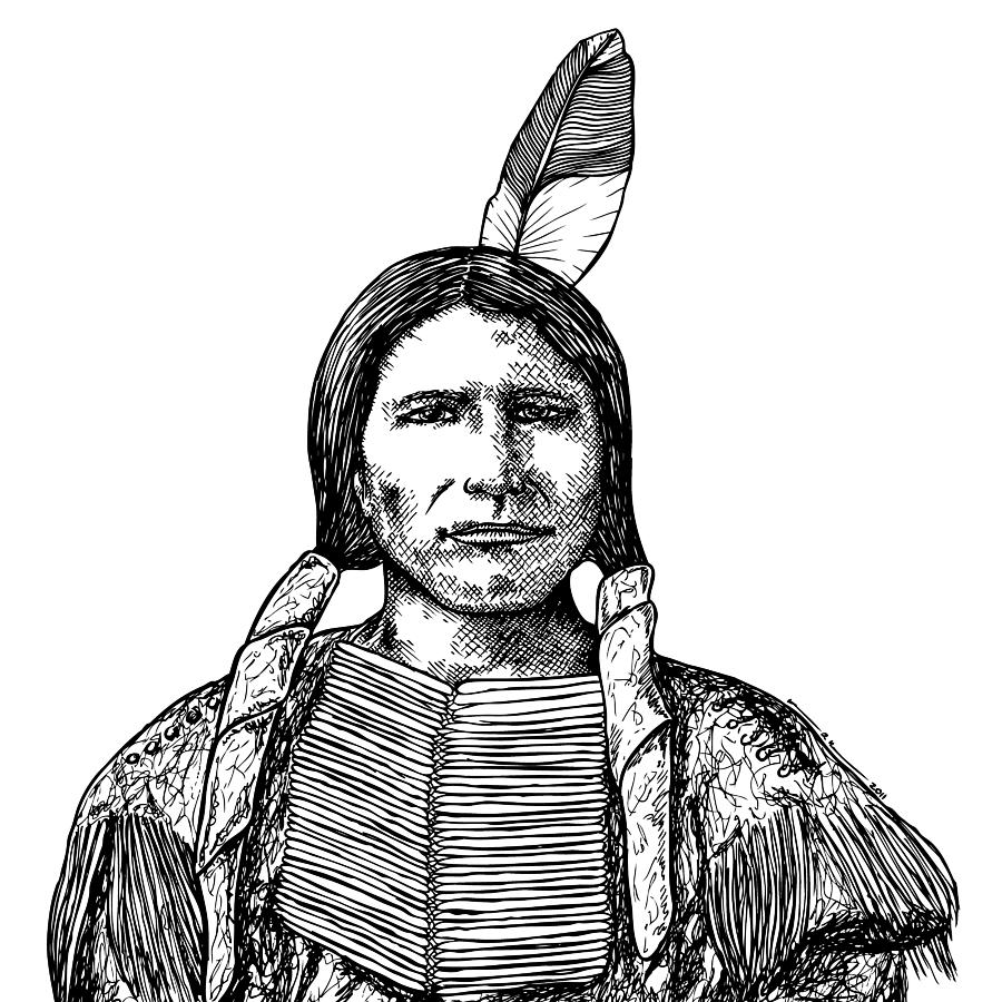 900x900 Crazy Horse Drawing - Crazy Horse Drawing