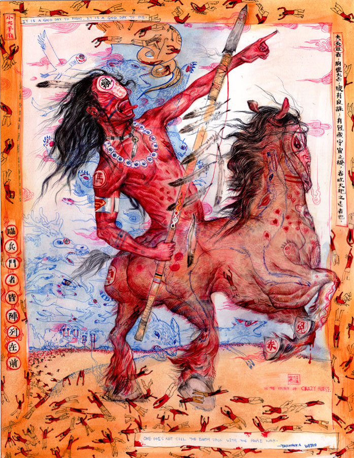 697x900 Mu Drawings - Crazy Horse Drawing