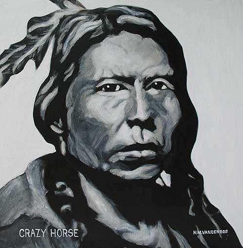 499x509 Nate Vandenbos, Portrait Art As Unique As A Fingerprint Crazy Horse - Crazy Horse Drawing