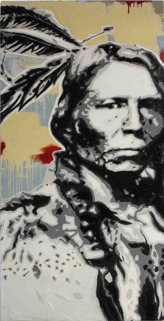 332x650 Crazy Horse Dustin Spagnola Art - Crazy Horse Drawing