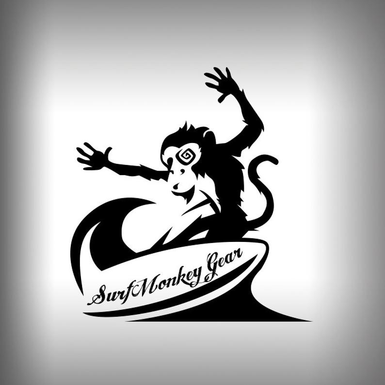 794x794 crazy monkey surfer surfmonkey decal outdoor vinyl car decal etsy - Crazy Monkey Drawing