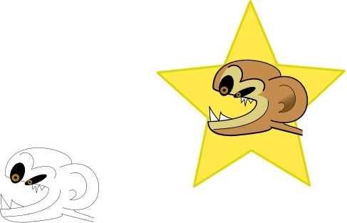 487x313 Crazy Monkey Clip Art Free Vector In Open Office Drawing - Crazy Monkey Drawing