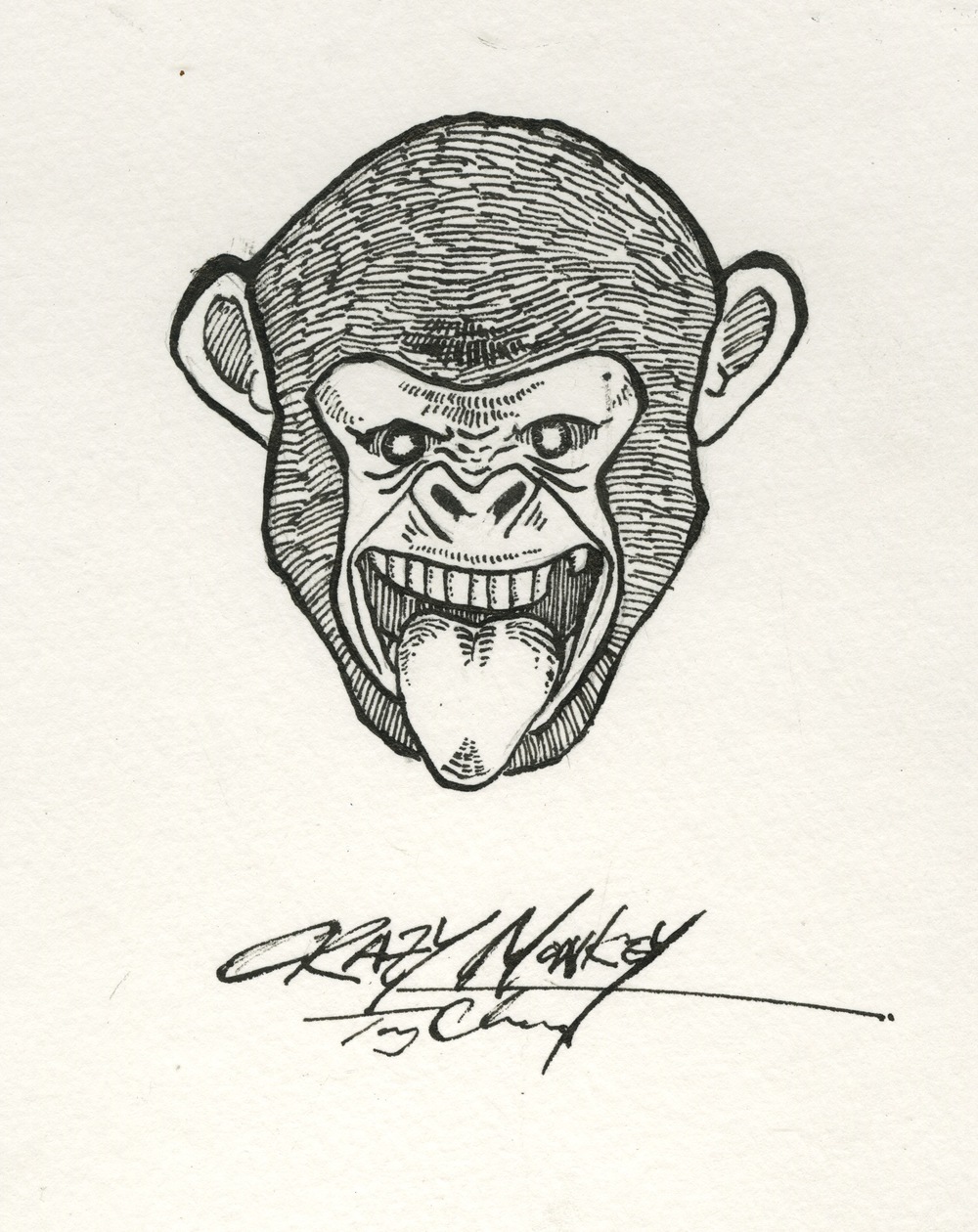 1000x1260 Crazy Monkey Tony Chao - Crazy Monkey Drawing