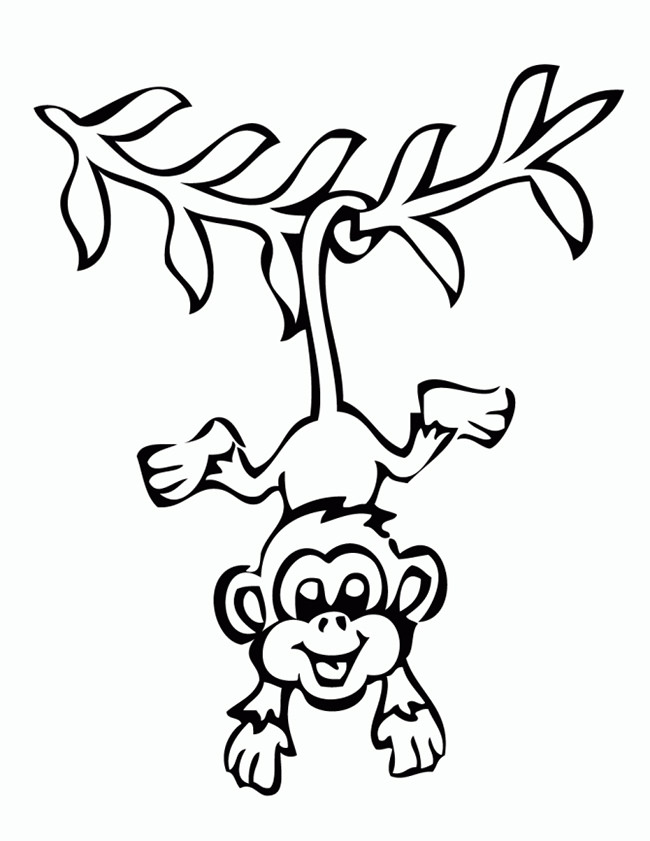 650x841 Monkey Template - Crazy Monkey Drawing