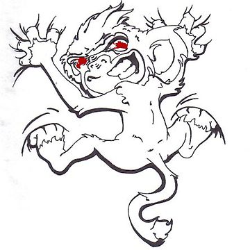 360x360 Crazy Monkey T Shirt - Crazy Monkey Drawing