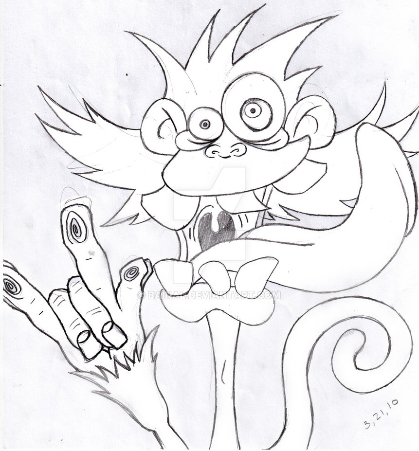 861x927 Crazy Monkey - Crazy Monkey Drawing