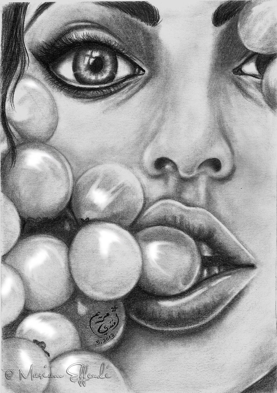 900x1277 Re Drawing Crazy About Grapes - Crazy People Drawings