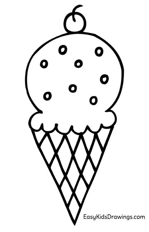 504x783 How To Draw An Ice Cream Cone! - Cream Drawings