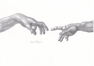 300x213 Creation Of Adam Drawings Fine Art America - Creation Of Adam Drawing