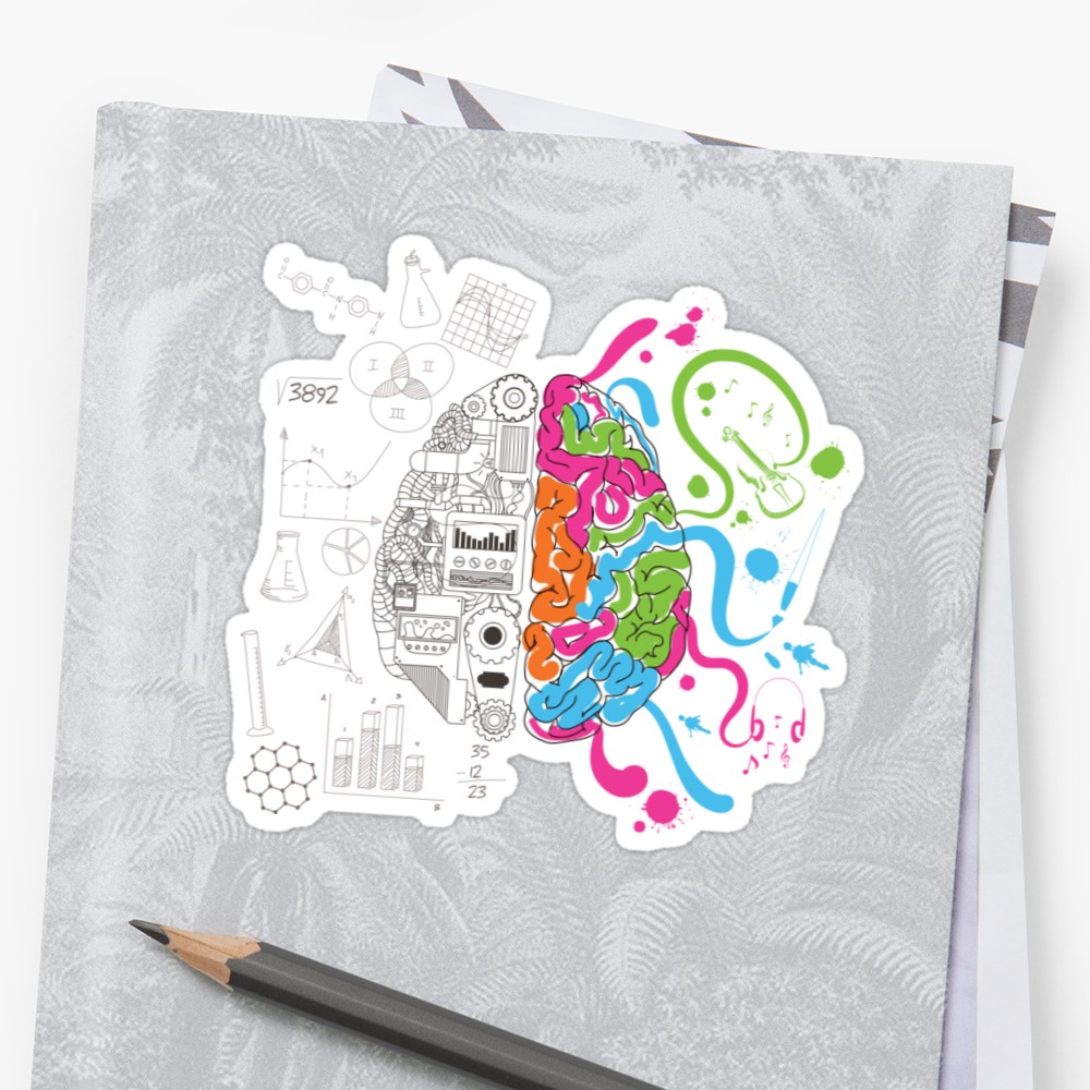 1000x1000 creative brain chemistry stickers - Creative Brain Drawing