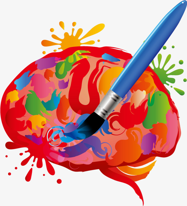 600x659 vector drawing creative brain, brain vector, vector, creative png - Creative Brain Drawing