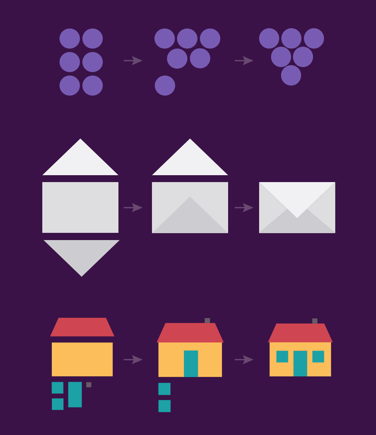 1200x1388 geometric meanings the psychology of shapes and how to use them - Creative Drawing With Geometric Shapes