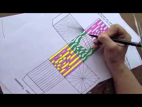 480x360 op art cube geometric shapes on organic lines - Creative Drawing With Geometric Shapes
