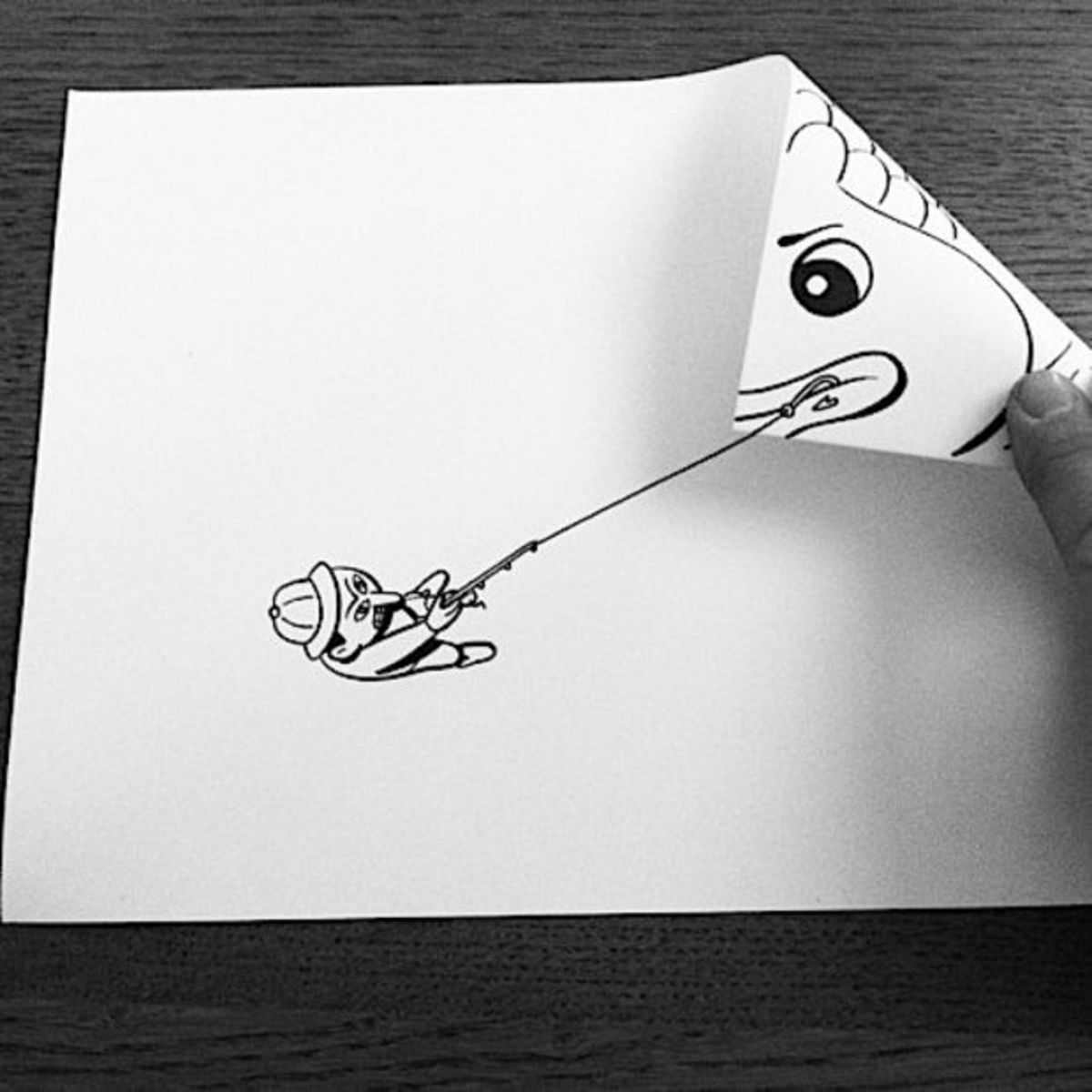 1200x1200 comical and creative paper drawings - Creative Drawings