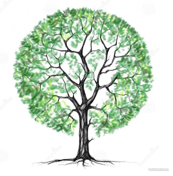 660x672 Beautiful Tree Drawings And Creative Art Works From Top Artists - Creative Tree Drawing