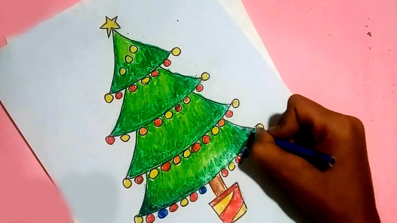 1280x720 Amazing Creative Christmas Tree Idea How To Draw A Xmas Tree - Creative Tree Drawing