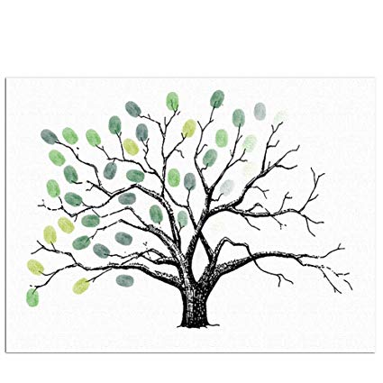 425x425 meiyuan fingerprint tree, creative wedding party guest - Creative Tree Drawing