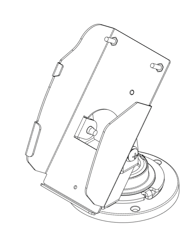 627x727 swivel stands credit card stand low profile verifone - Credit Card Drawing