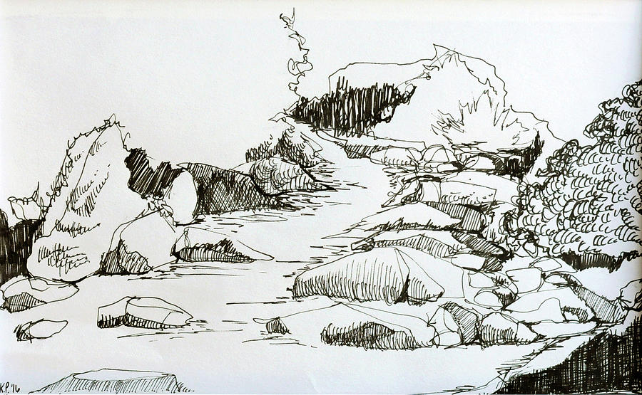 Creek Drawing at PaintingValley.com | Explore collection of Creek Drawing