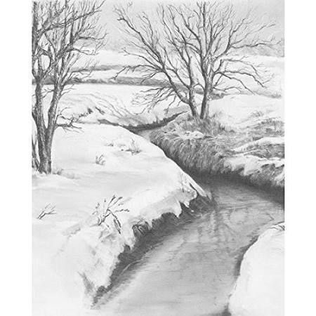 450x450 sketching made easy winter creek r pencil drawings - Creek Drawing