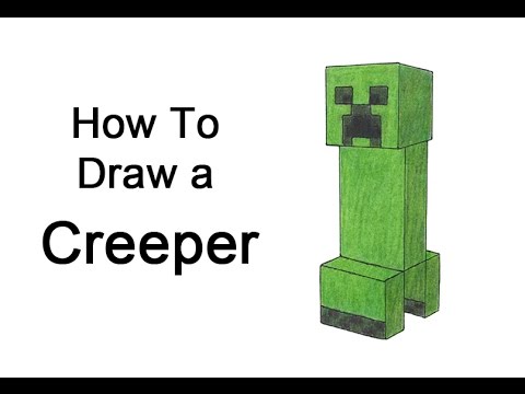 480x360 how to draw a creeper from minecraft - Creeper Drawing